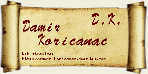 Damir Korićanac vizit kartica